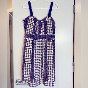 Marc by Marc Jacobs Sleeveless Vintage Geometric Silk Dress Size 10